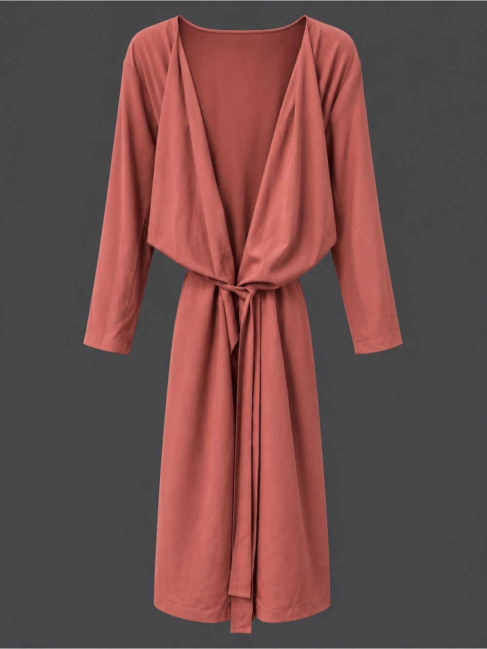 Mauve Belted Drape Jacket 16W